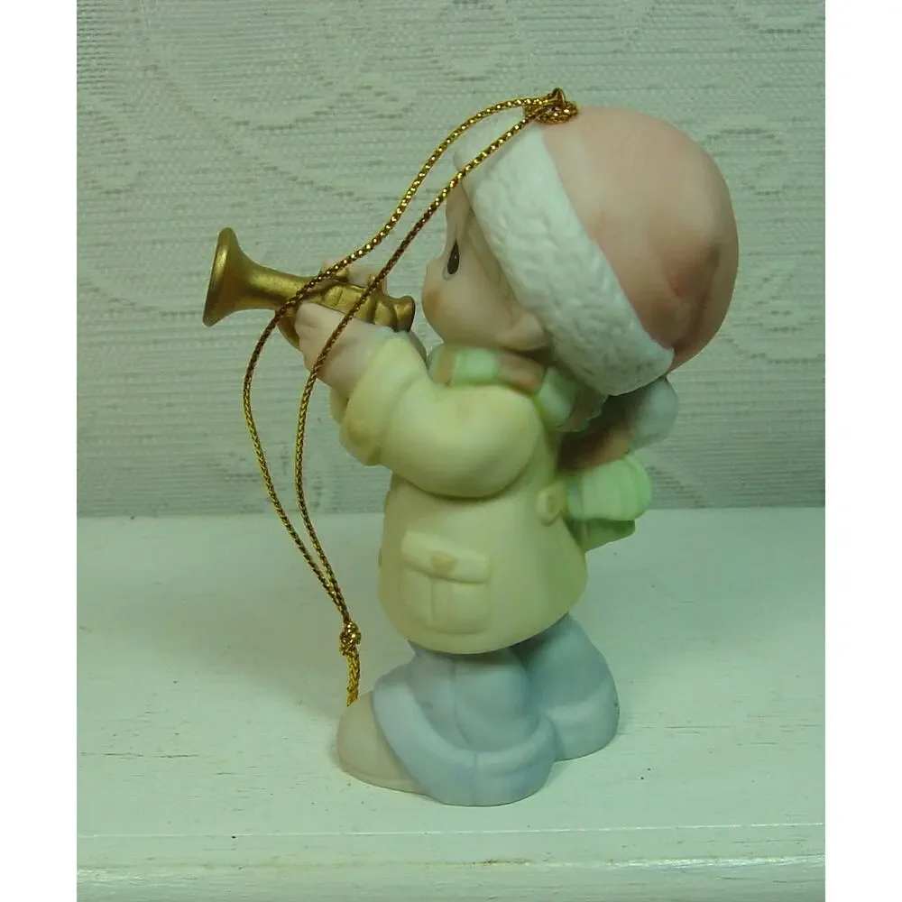 PRECIOUS MOMENTS ORNAMENT-TRUMPET HIS ARRIVAL-FROM 2006 #610027